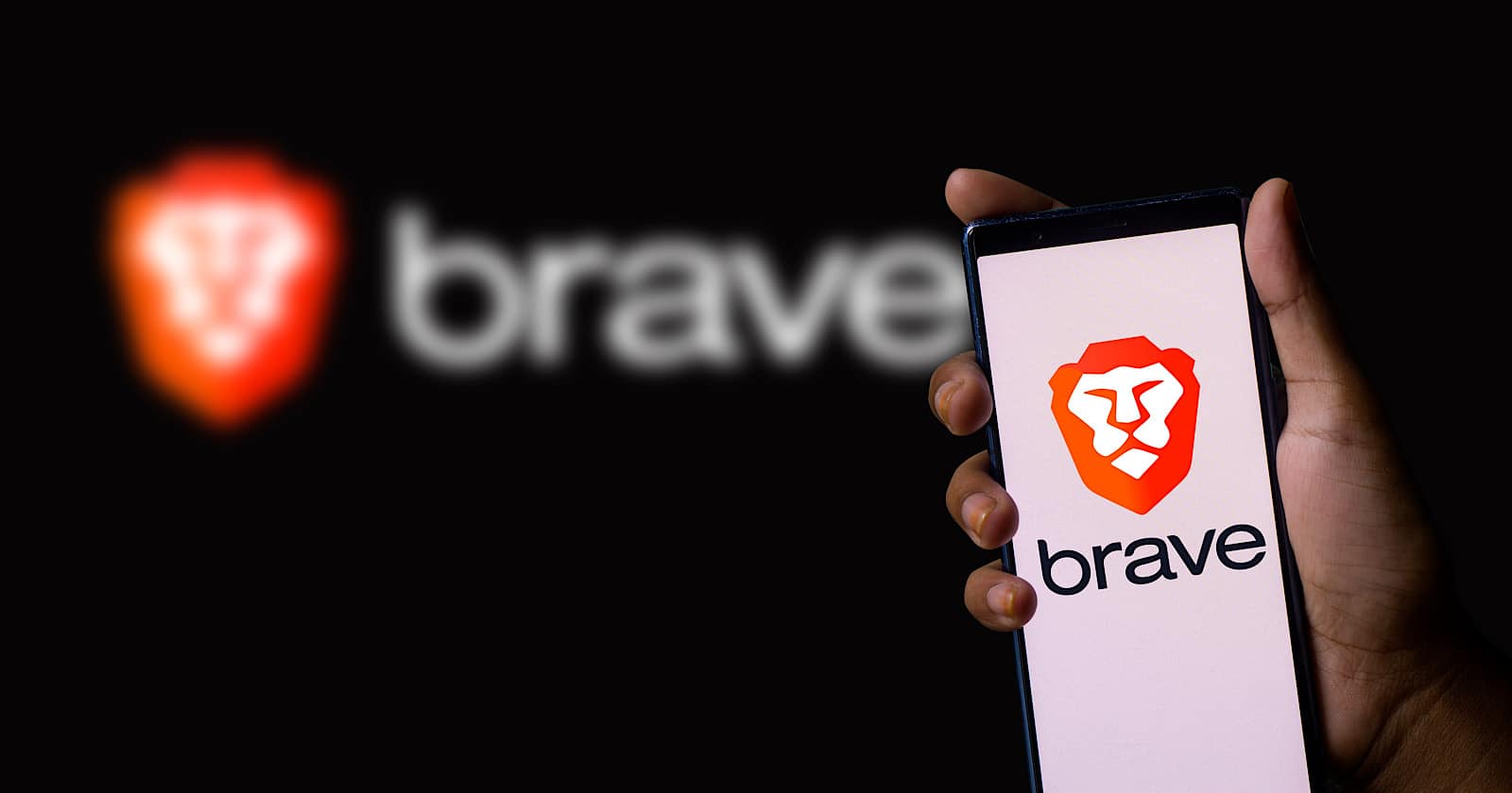 Brave Software logo on a black background